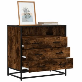 Cómoda de madera contrachapada roble ahumado 70x41x70 cm de , Cajoneras - Ref: Foro24-849086, Precio: 118,29 €, Descuento: %