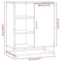 Aparador de madera de ingeniería roble marrón 62x35x76 cm de , Aparadores - Ref: Foro24-848998, Precio: 82,67 €, Descuento: %