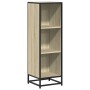 Armario de libros contrachapada color roble 33,5x33x107,5 cm de , Librerías y estanterías - Ref: Foro24-849155, Precio: 66,88...