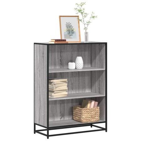 Estantería madera ingeniería gris sonoma 80,5x35x107,5 cm de , Librerías y estanterías - Ref: Foro24-849122, Precio: 95,43 €,...