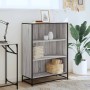 Estantería madera ingeniería gris sonoma 80,5x35x107,5 cm de , Librerías y estanterías - Ref: Foro24-849122, Precio: 95,43 €,...
