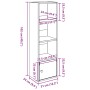 Estantería de madera de ingeniería marrón roble 31x24x102 cm de , Librerías y estanterías - Ref: Foro24-860343, Precio: 53,68...
