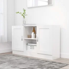 Hochglanzweißes Sperrholz-Sideboard 120x30,5x70 cm von vidaXL, Sideboards - Ref: Foro24-802783, Preis: 88,66 €, Rabatt: %