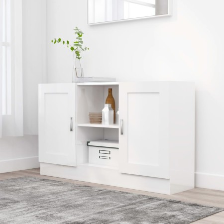 Aparador madera contrachapada blanco brillante 120x30,5x70 cm de vidaXL, Aparadores - Ref: Foro24-802783, Precio: 91,40 €, De...