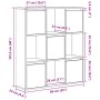 Estantería de madera de ingeniería gris sonoma 89x24x101,5 cm de , Librerías y estanterías - Ref: Foro24-860405, Precio: 97,3...