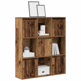 Estantería madera de ingeniería color envejecido 89x24x101,5 cm de , Librerías y estanterías - Ref: Foro24-860407, Precio: 10...