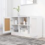 Aparador madera contrachapada blanco brillante 120x30,5x70 cm de vidaXL, Aparadores - Ref: Foro24-802783, Precio: 91,40 €, De...