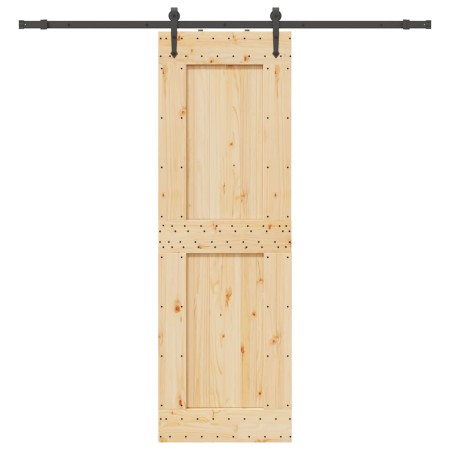 Puerta corredera con herrajes madera maciza de pino 70x210 cm de , Puertas - Ref: Foro24-3332742, Precio: 170,50 €, Descuento: %