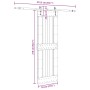 Puerta corredera con herrajes madera maciza de pino 70x210 cm de , Puertas - Ref: Foro24-3332742, Precio: 170,50 €, Descuento: %