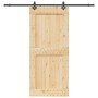 Puerta corredera con herrajes madera maciza de pino 100x210 cm de , Puertas - Ref: Foro24-3332735, Precio: 231,19 €, Descuent...