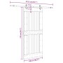 Puerta corredera con herrajes madera maciza de pino 100x210 cm de , Puertas - Ref: Foro24-3332735, Precio: 231,19 €, Descuent...