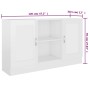 Aparador madera contrachapada blanco brillante 120x30,5x70 cm de vidaXL, Aparadores - Ref: Foro24-802783, Precio: 91,40 €, De...