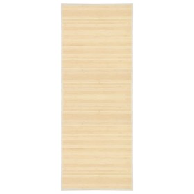 Alfombra de bambú color natural 80x200 cm en Alfombras | Comprar online en Foru.es