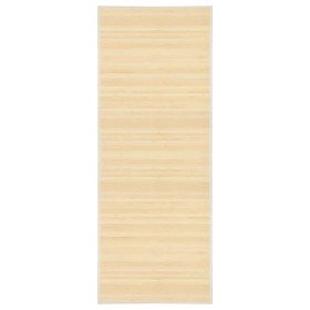 Alfombra de bambú color natural 80x200 cm en Alfombras | Comprar online en Foru.es
