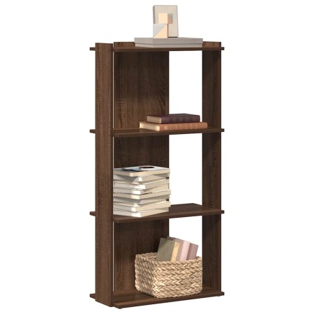 Librería 3 estantes madera ingeniería roble marrón 60x30x120 cm de , Librerías y estanterías - Ref: Foro24-860271, Precio: 62...