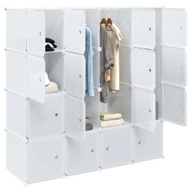 Organizador de cubos almacenamiento 16 cubos varillas colgar PP de , Almacenamiento de ropa y armarios - Ref: Foro24-4019585,...