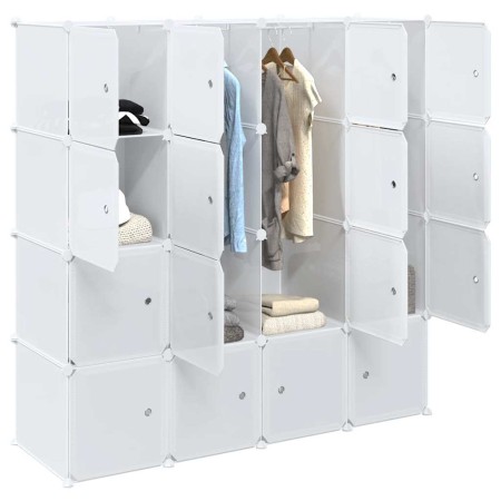 Organizador de cubos almacenamiento 16 cubos varillas colgar PP de , Almacenamiento de ropa y armarios - Ref: Foro24-4019585,...