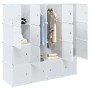 Organizador de cubos almacenamiento 16 cubos varillas colgar PP de , Almacenamiento de ropa y armarios - Ref: Foro24-4019585,...