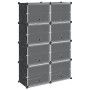 Estantería de cubos con 8 compartimentos y puertas PP negro de , Zapateros y organizadores de calzado - Ref: Foro24-4019579, ...