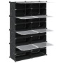 Estantería de cubos con 8 compartimentos y puertas PP negro de , Zapateros y organizadores de calzado - Ref: Foro24-4019579, ...