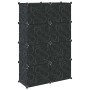 Estantería de cubos con 8 compartimentos y puertas PP negro de , Zapateros y organizadores de calzado - Ref: Foro24-4019579, ...