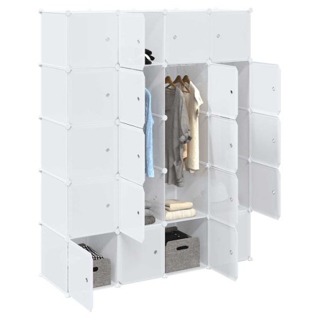 Organizador de cubos almacenamiento 20 cubos varillas colgar PP de , Almacenamiento de ropa y armarios - Ref: Foro24-4019587,...