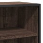 Aparador madera ingeniería y metal marrón roble 35,5x35x76 cm de , Aparadores - Ref: Foro24-848953, Precio: 55,44 €, Descuent...