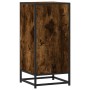 Aparador madera ingeniería y metal roble ahumado 35,5x35x76 cm de , Aparadores - Ref: Foro24-848951, Precio: 52,18 €, Descuen...