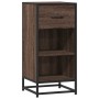 Aparador madera ingeniería y metal marrón roble 35,5x35x76 cm de , Aparadores - Ref: Foro24-848958, Precio: 60,29 €, Descuent...