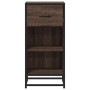 Aparador madera ingeniería y metal marrón roble 35,5x35x76 cm de , Aparadores - Ref: Foro24-848958, Precio: 60,29 €, Descuent...