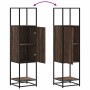 Aparador alto madera ingeniería marrón roble 35,5x35x139cm de , Aparadores - Ref: Foro24-849038, Precio: 79,00 €, Descuento: %