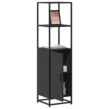 Aparador alto madera de ingeniería y metal 35,5x35x139 cm de , Aparadores - Ref: Foro24-849044, Precio: 84,88 €, Descuento: %