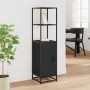 Aparador alto madera de ingeniería y metal 35,5x35x139 cm de , Aparadores - Ref: Foro24-849044, Precio: 84,88 €, Descuento: %