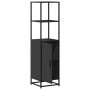 Aparador alto madera de ingeniería y metal 35,5x35x139 cm de , Aparadores - Ref: Foro24-849044, Precio: 84,88 €, Descuento: %