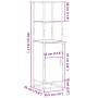 Aparador alto madera de ingeniería y metal 35,5x35x139 cm de , Aparadores - Ref: Foro24-849044, Precio: 84,88 €, Descuento: %