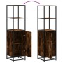 Aparador alto madera de ingeniería y metal 35,5x35x139 cm de , Aparadores - Ref: Foro24-849046, Precio: 75,29 €, Descuento: %
