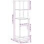 Aparador alto madera de ingeniería y metal 35,5x35x139 cm de , Aparadores - Ref: Foro24-849046, Precio: 75,29 €, Descuento: %
