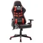 Silla de gaming de cuero sintético negro y rojo de vidaXL, Sillones para videojuegos - Ref: Foro24-20503, Precio: 143,74 €, D...