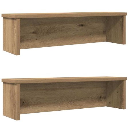 Estantes de cocina apilables 2 uds roble artesanal 50x15x16 cm de , Contenedores para utensilios de cocina - Ref: Foro24-8604...