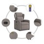 Sillón de masaje reclinable de tela gris taupé de , Sillones - Ref: Foro24-4015593, Precio: 206,95 €, Descuento: %