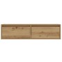 Mueble de TV con luces LED roble artisan 100X35,5x25 cm de , Muebles TV - Ref: Foro24-860246, Precio: 87,48 €, Descuento: %