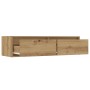 Mueble de TV con luces LED roble artisan 100X35,5x25 cm de , Muebles TV - Ref: Foro24-860246, Precio: 87,48 €, Descuento: %