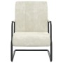 Silla voladiza de terciopelo blanco crema en Sillones | Comprar online en Foru.es