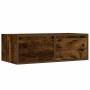 Mueble de TV con luces LED roble ahumado 75x35,5x25 cm de , Muebles TV - Ref: Foro24-860233, Precio: 71,62 €, Descuento: %