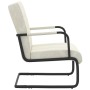 Silla voladiza de terciopelo blanco crema en Sillones | Comprar online en Foru.es