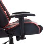 Silla de gaming de cuero sintético negro y rojo de vidaXL, Sillones para videojuegos - Ref: Foro24-20503, Precio: 145,55 €, D...