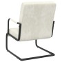 Silla voladiza de terciopelo blanco crema en Sillones | Comprar online en Foru.es