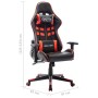 Silla de gaming de cuero sintético negro y rojo de vidaXL, Sillones para videojuegos - Ref: Foro24-20503, Precio: 145,55 €, D...