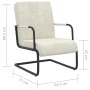 Silla voladiza de terciopelo blanco crema en Sillones | Comprar online en Foru.es