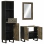 Conjunto de muebles de baño 3 piezas madera maciza mango negro de , Muebles de baño - Ref: Foro24-3310001, Precio: 251,47 €, ...